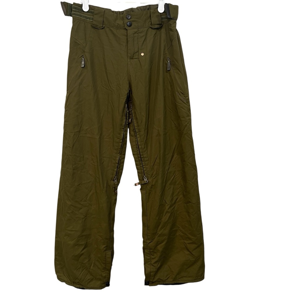 BILLABONG Live Fast Olive Green Vented Snow Pants (S)